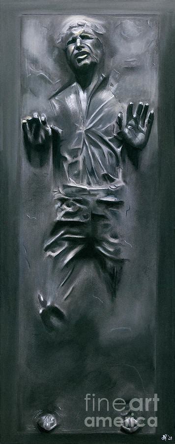 Han Solo Frozen in Carbonite Pastel by Michelle Nooney - Pixels