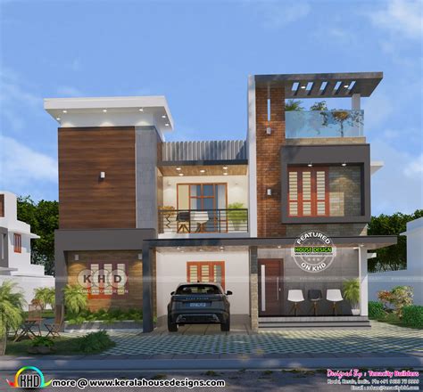 Stylish and Spacious: Discover a Modern 4-Bedroom Flat Roof House with Floor Plans - Kerala Home ...