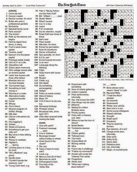 Nyt Crossword Feb 11 2024 - Kalie Ethelda