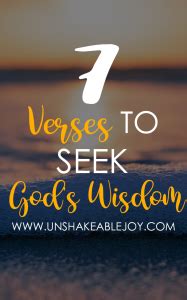 7 Verses To Seek God's Wisdom - Unshakeable Joy