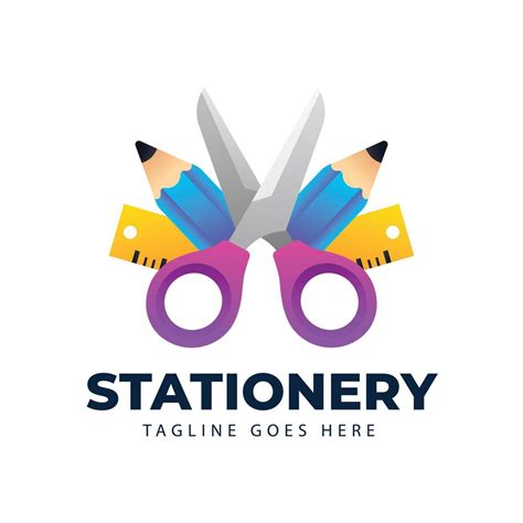 stationery store logo template design 14533013 Vector Art at Vecteezy