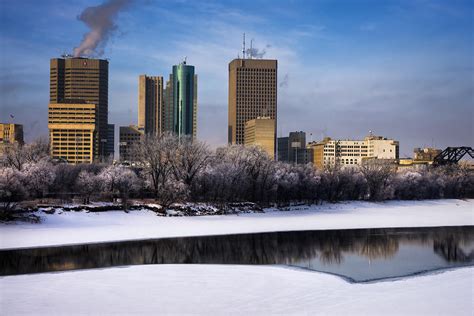 Frosty Winnipeg Skyline Photograph by Bryan Scott - Fine Art America