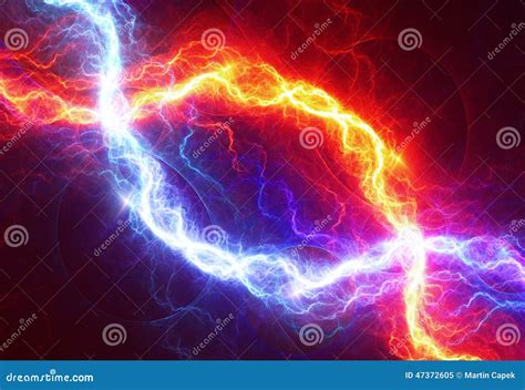 Fire And Ice Abstract Lightning Background Stock Illustration ...