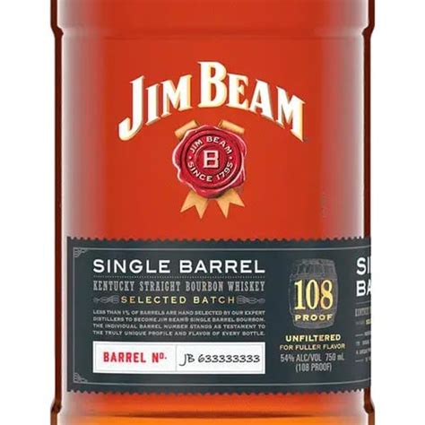 Buy Jim Beam Single Barrel Straight Bourbon Whiskey 750mL | OldGrogram