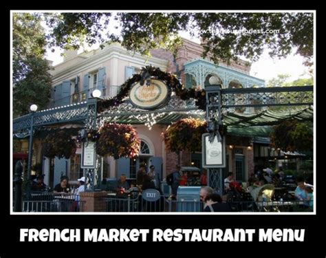 French Market Restaurant Menu | New Orleans Square in Disneyland