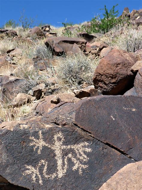 Anthropomorphic petroglyph: Petroglyph Canyon, Sloan Canyon National Conservation Area, Nevada