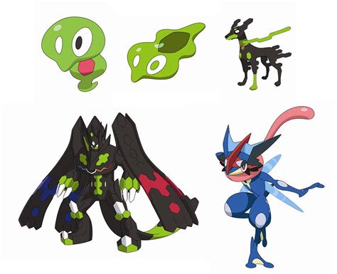 new Zygarde forms and Greninja form that takes when the bond between it and Ash is raised ...