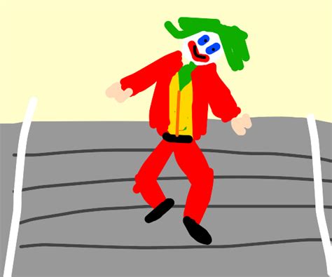 Joker Dancing Down The Stairs - Drawception