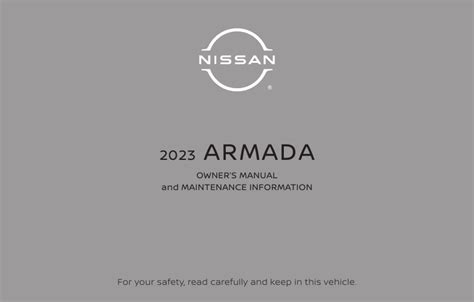 2023 Nissan Armada Owner's Manual PDF (614 Pages)