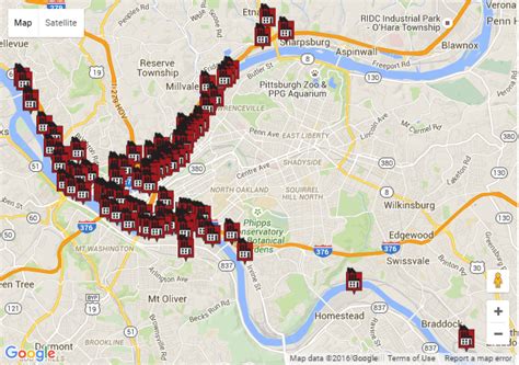 Pittsburgh Steel Mills Map