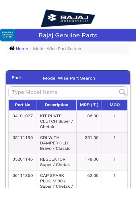 Bajaj Spare Parts List Pdf | Reviewmotors.co