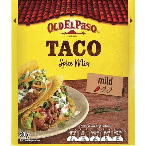 Old El Paso Taco Spice Mix Taco Spice Mix 30g | Woolworths