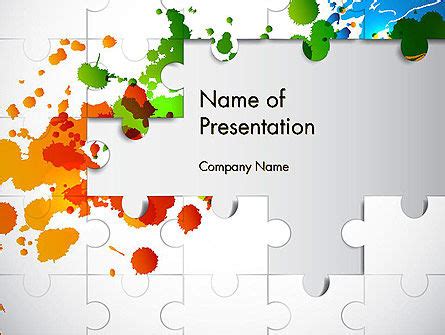 Puzzle Background PowerPoint Template, Backgrounds | 12140 ...