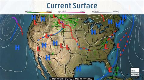 Current Us Surface Weather Map The Weather Channel Map Weather Map ...