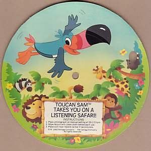 Toucan Sam takes you on a listening safari on this 1983 Kellogg's Fruit Loops cereal box record ...