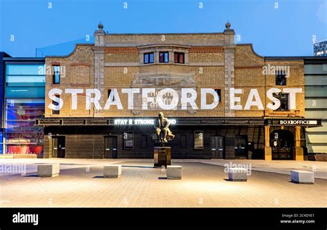 Stratford East Theatre Royal Stratford at Night London UK Stock Photo ...