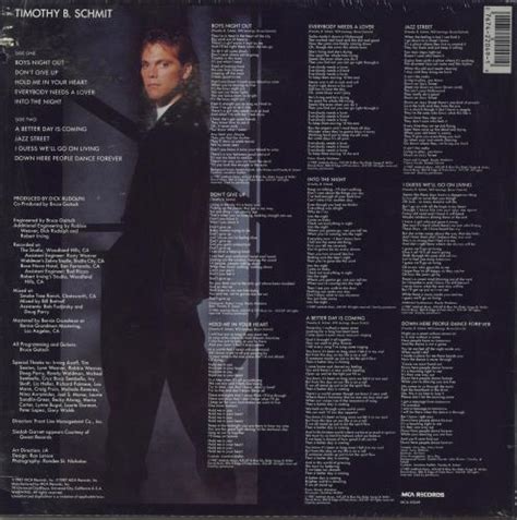 Timothy B. Schmit Timothy US vinyl LP album (LP record) (796384)