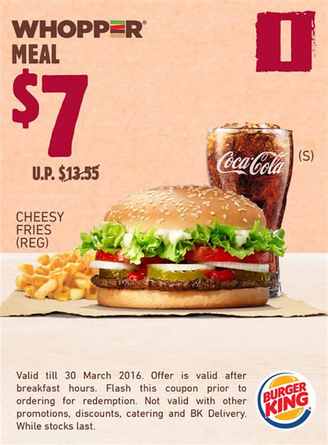 I 7.00 Whopper Meal » (EXPIRED) Burger King Dine-in Discount Coupons 11 Feb – 30 Mar 2016 ...