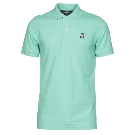 Psycho Bunny : Polo Shirts : Chest logo polo shirt in Turquoise : John Anthony Mens Designer Clothes