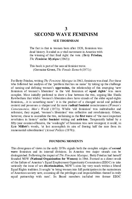 (PDF) Second Wave Feminism