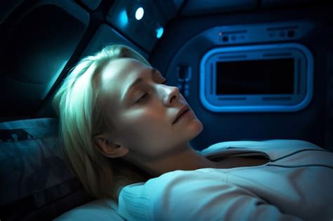 Free AI Image | Side view female astronaut trying to sleep