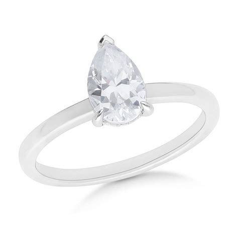 Pear cut diamond solitaire engagement ring - Andrew Mazzone