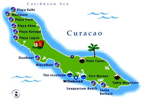 Map Of Curacao Beaches