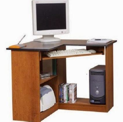 Corner Computer Desks: Oak Corner Computer Desks