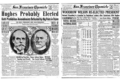 A century of Chronicle presidential election front pages