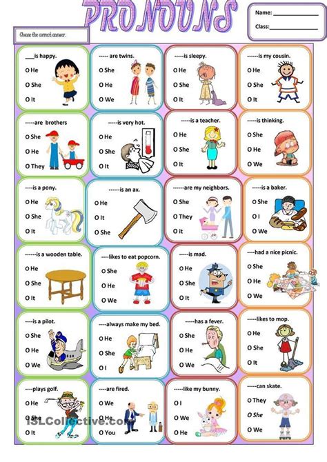 WORKSHEETS: Subject Pronouns | Personal pronouns, English lessons ...