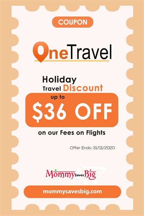 One Travel Holiday Travel Discount Up to $36 Off on our Fees on Flights ...