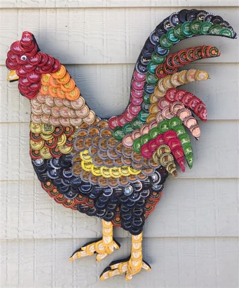 Bottle Cap Art Farm Rooster No. 2, Farm Series - Etsy Australia | Bottle cap projects, Beer cap ...