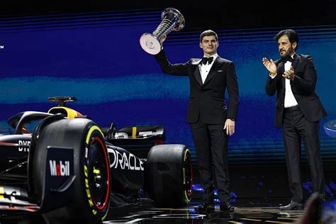 Verstappen collects F1 trophy as FIA honours champions at prize giving