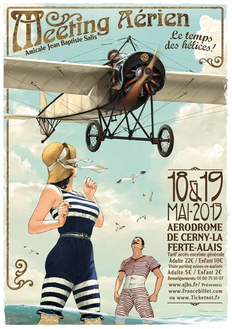 New poster for airshow La Ferté Alais near Paris in May 2013. | Vintage airline posters ...