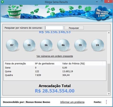 Download MegaSena Results - Baixar no ClickGrátis