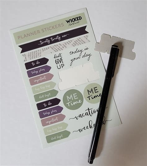 Planner Sticker Set Calendar Stickers Weekly Planner - Etsy