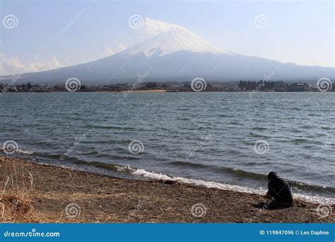 Mount Fuji As Seen from Lake Kawaguchi Editorial Photo - Image of ...