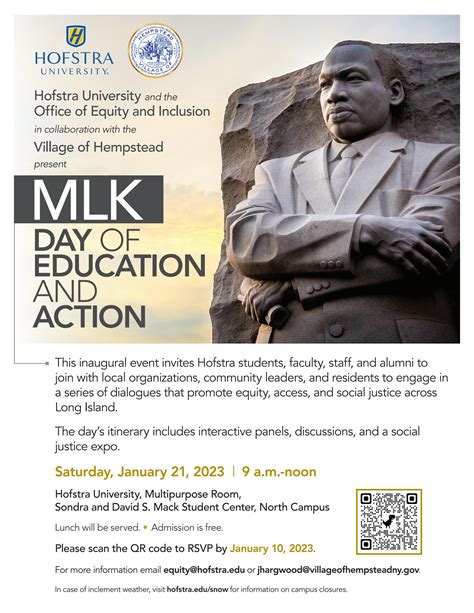 Martin Luther King Day of Education and Action by Hofstra University ...