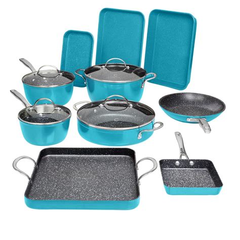 Curtis Stone 14-piece DuraPan Nonstick All-Purpose Cookware Set Model 716-448 - Walmart.com