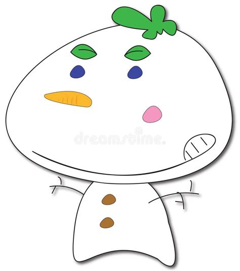 Frosty Snowman Cartoon stock illustration. Illustration of children ...