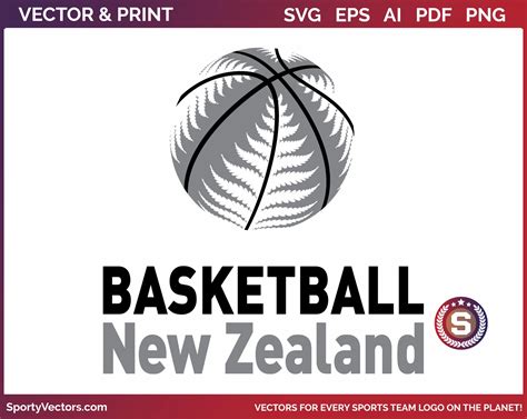 New Zealand - Basketball Sports SVG Logo - Sporty Vectors • The latest ...