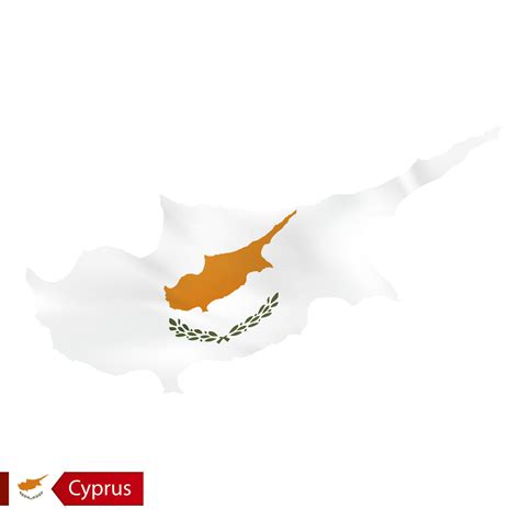 Cyprus map with waving flag of Cyprus. 34030964 Vector Art at Vecteezy