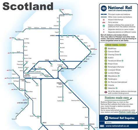 Scotland rail map - Ontheworldmap.com