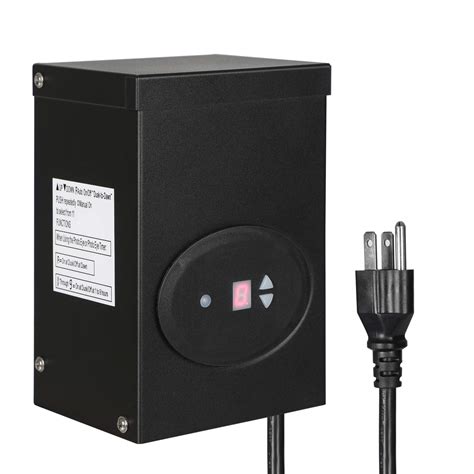 DEWENWILS 120W Outdoor Low Voltage Transformer with Timer and Photocell Sensor, 120V AC to 12V ...