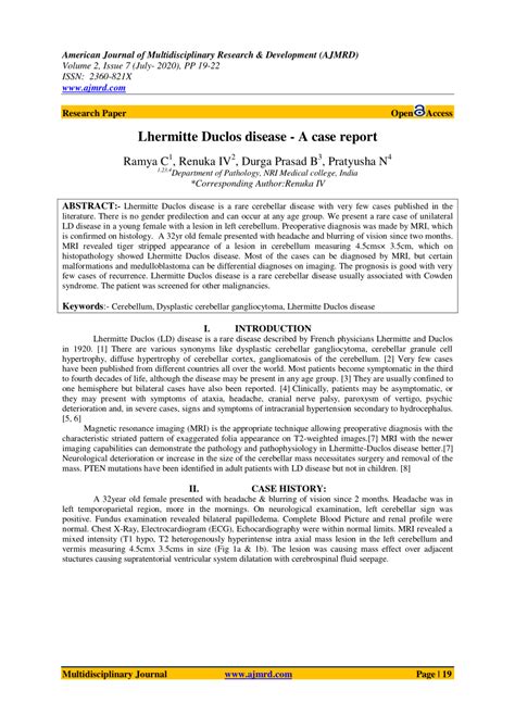 (PDF) Lhermitte Duclos disease -A case report