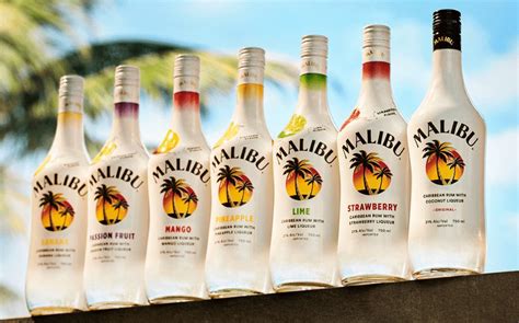 Malibu Rum Liqueur All Flavors Collection (Coconut, Banana, Lime, Mango, Passionfruit, Pineapple ...