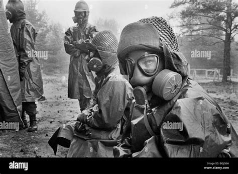 Swedish conscript soldier during chemical warfare training 1988. K3 Ranger Battalion, Karlsborg ...