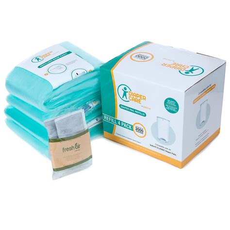 4 Pack Refills For Dékor Classic Diaper Pails - Jasclair Diaper Care