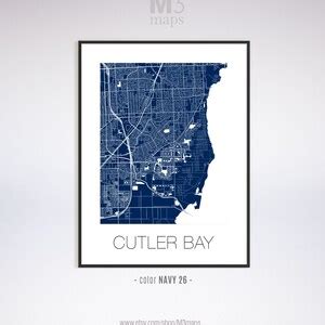 Cutler Bay Florida Cutler Bay FL Map Cutler Bay Map Cutler - Etsy