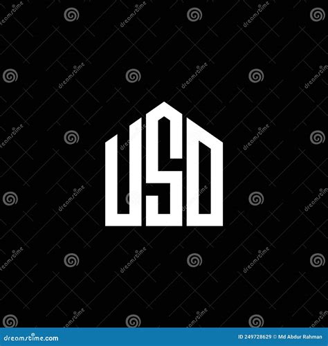 USO Letter Logo Design on BLACK Background. USO Creative Initials Letter Logo Concept Stock ...